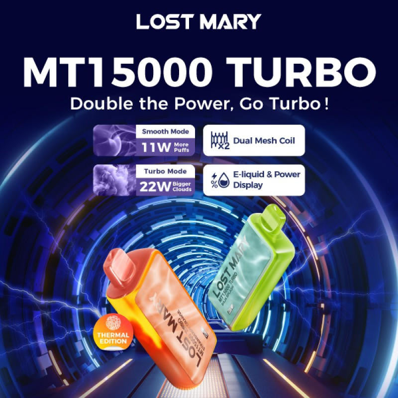 Lataa kuva gallerian katseluohjelmaan, Lost Mary MT15000 Turbo
