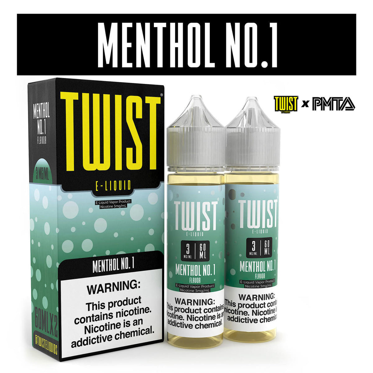 TWIST Menthol & Tobacco Premium -e-neste 60 ml, 2 kpl