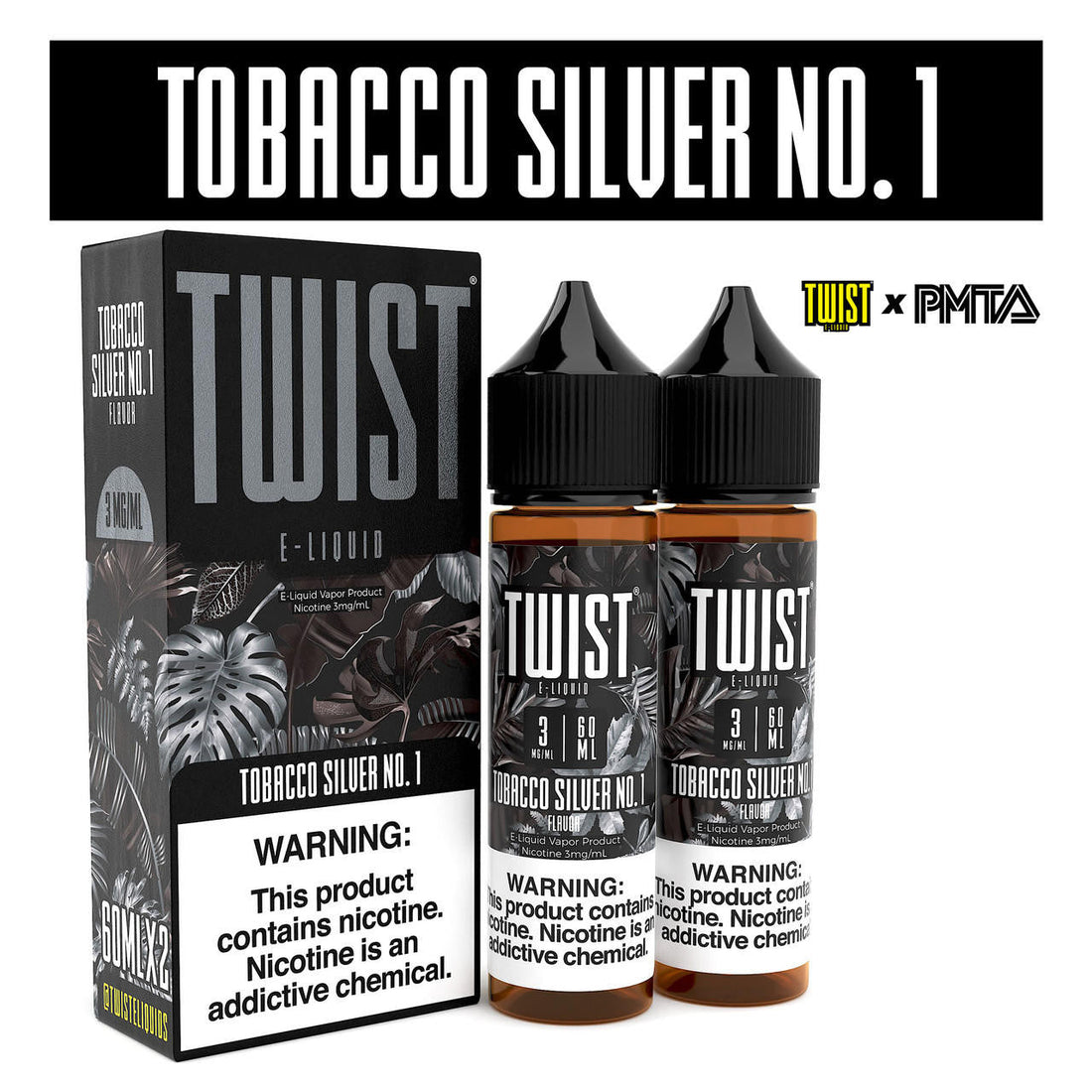 Lataa kuva gallerian katseluohjelmaan, TWIST Menthol &amp;amp; Tobacco Premium -e-neste 60 ml, 2 kpl
