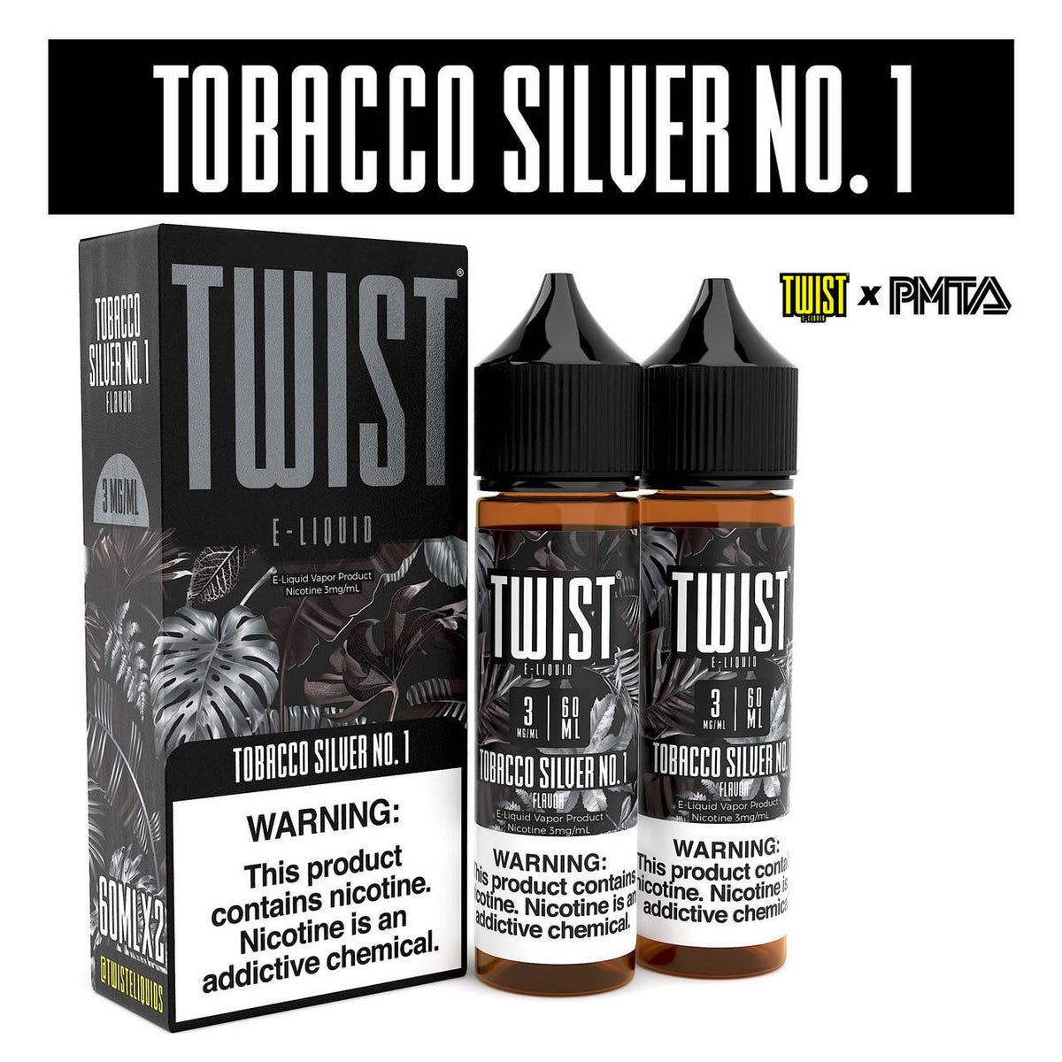 TWIST Menthol & Tobacco Premium -e-neste 60 ml, 2 kpl