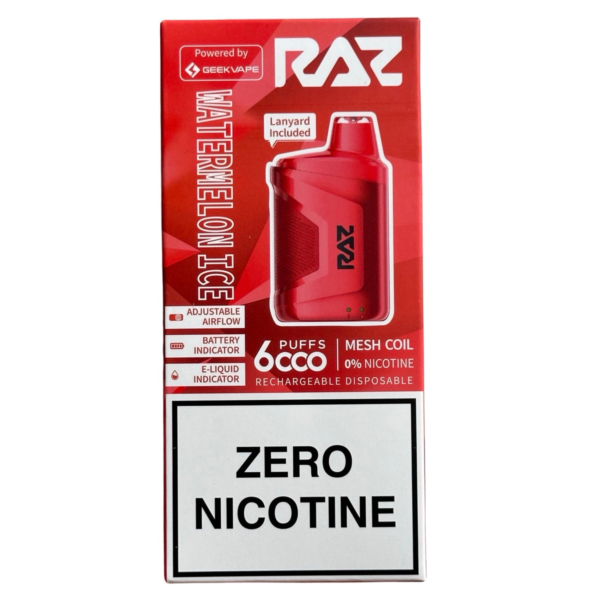 Watermelon Ice - RAZ CA6000 - Zero Nicotine Watermelon Ice - RAZ CA6000 - Zero Nicotine