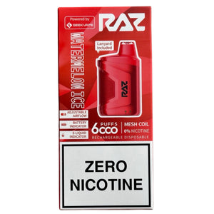 Watermelon Ice - RAZ CA6000 - Zero Nicotine Watermelon Ice - RAZ CA6000 - Zero Nicotine