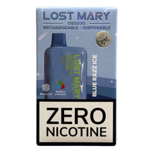 Laadige pilt galerii vaatajasse, Blue Razz Ice – Lost Mary OS5000 – null nikotiini
