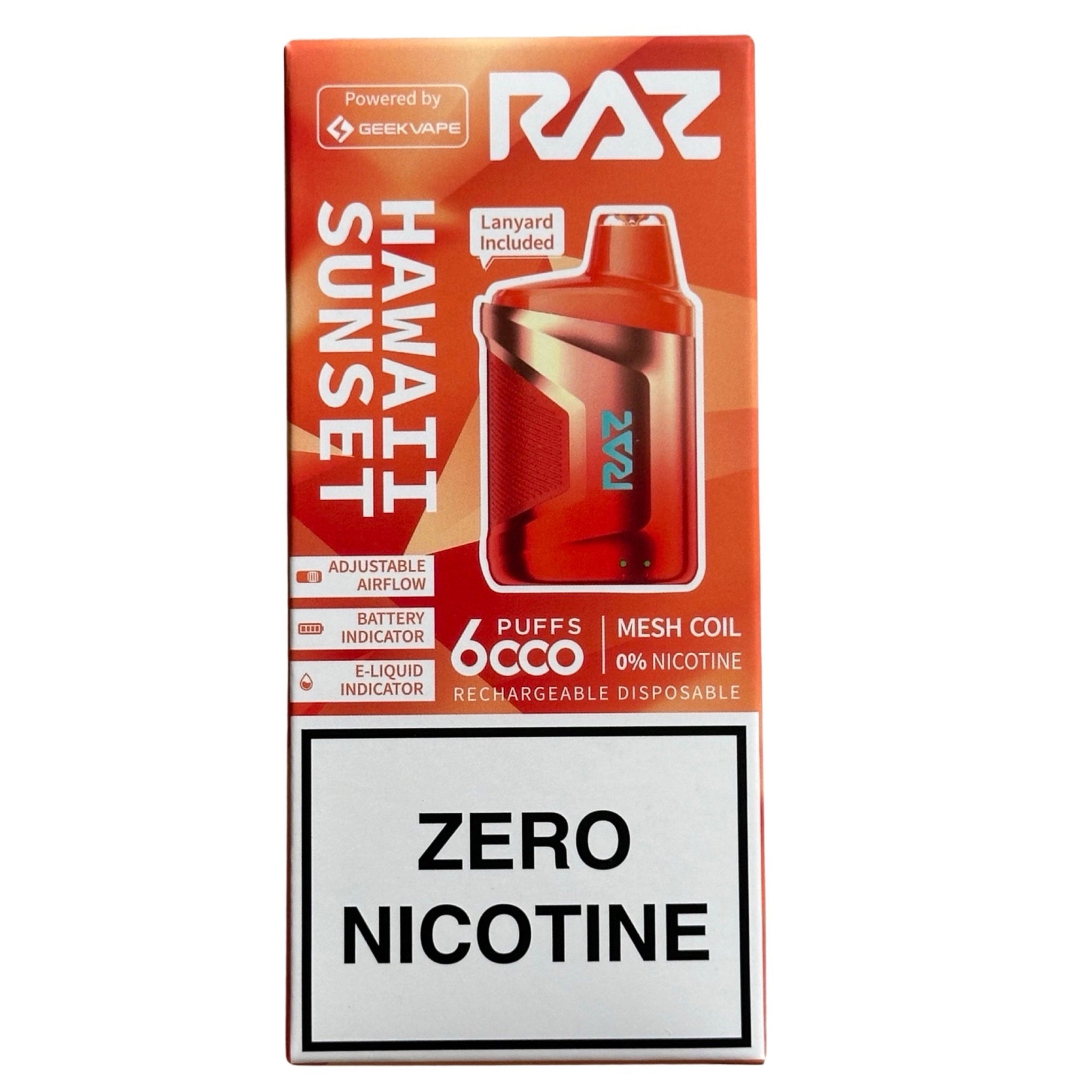 Hawaii Sunset - RAZ CA6000 - Zero Nicotine Hawaii Sunset - RAZ CA6000 - Zero Nicotine