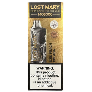 Lost Mary MO5000 Iced Peach Colada Black Gold Edition Lost Mary MO5000 Iced Peach Colada Black Gold Edition