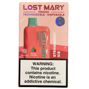Strawberry Ice - Lost Mary OS5000 | Vaping Device VapeSale24 Strawberry Ice - Lost Mary OS5000 | Vaping Device VapeSale24