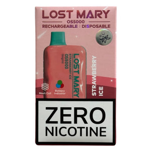 Strawberry Ice - Lost Mary OS5000 - Noll nikotin