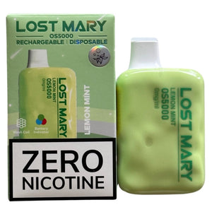 Lemon Mint - Lost Mary OS5000 - Zero Nicotine Vaping Delight Lemon Mint - Lost Mary OS5000 - Zero Nicotine Vaping Delight