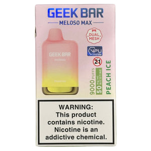 Peach Ice - Geek Bar Meloso Max 9000 Peach Ice - Geek Bar Meloso Max 9000