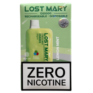 Lemon Mint - Lost Mary OS5000 - Zero Nicotine Vaping Delight Lemon Mint - Lost Mary OS5000 - Zero Nicotine Vaping Delight
