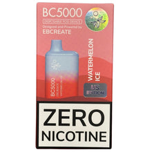 Indlæs billede i gallerifremviser, Zero Nicotine - BC5000 - Vandmelon Ice - EBCreate
