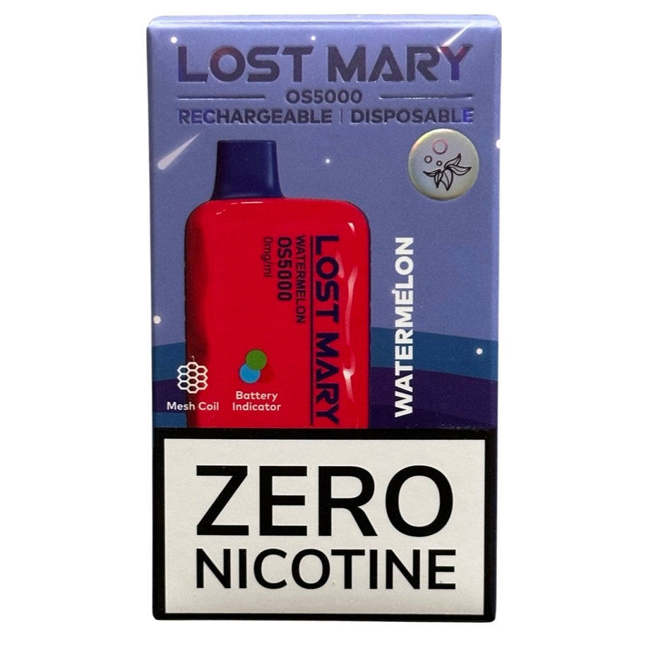 Watermelon - Lost Mary OS5000 - Zero Nicotine Vape Device Watermelon - Lost Mary OS5000 - Zero Nicotine Vape Device