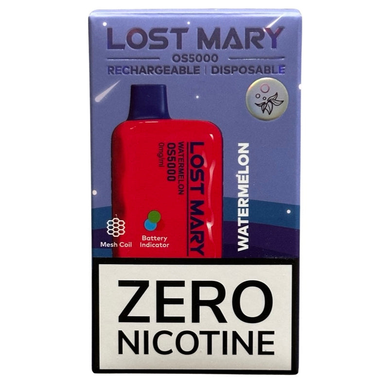 Watermelon - Lost Mary OS5000 - Zero Nicotine Vape Device Watermelon - Lost Mary OS5000 - Zero Nicotine Vape Device