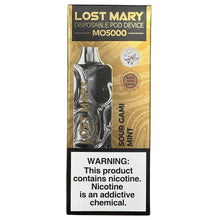 Indlæs billede i gallerifremviser, Lost Mary MO5000 - Sour Gami Mint - Black Gold Edition
