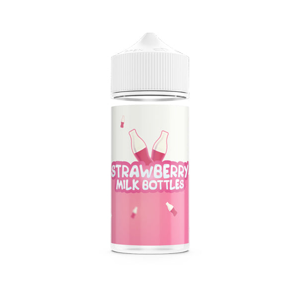 Jordbær mælkflasker 100ml Shortfill 0mg (70VG/30PG)