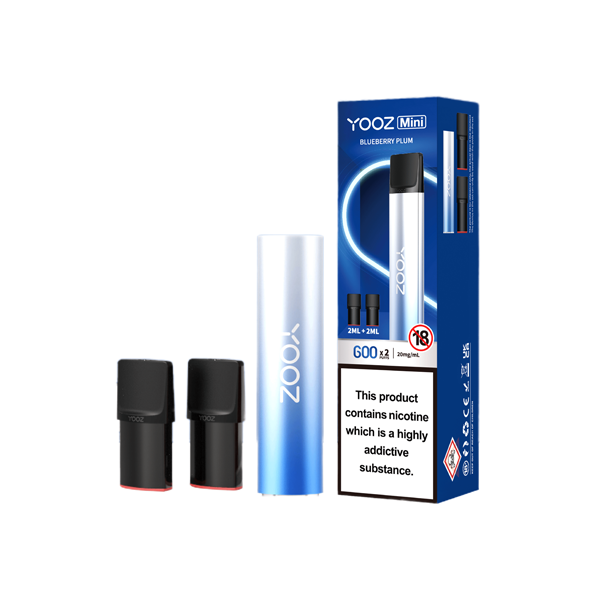 Yooz Mini wiederauf ladbare Gerät & Vape Pods x2 600 Puffs