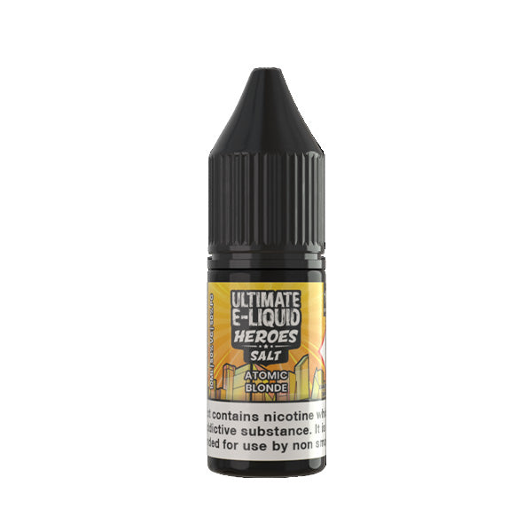 20mg Ultimate E-Liquid Heroes Nicotine Salts – 10ml Supercharged Vape Juice (50VG/50PG) - Atomic Blonde
